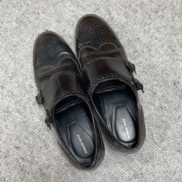 Zara Woman Leather Buckle Brogues - Picture 5 of 5